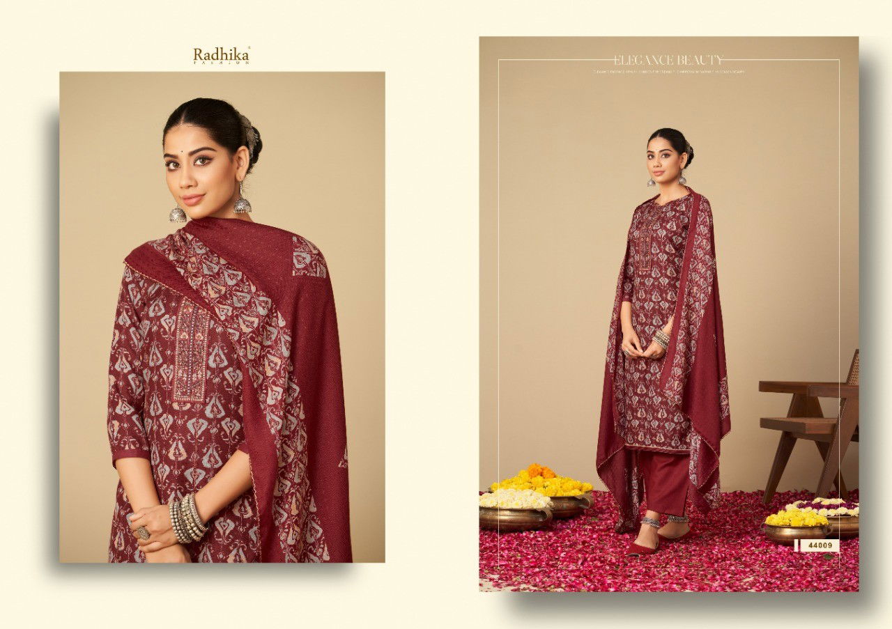 Sumyra Geet By Radhika Pashmina Dress Material Catalog
